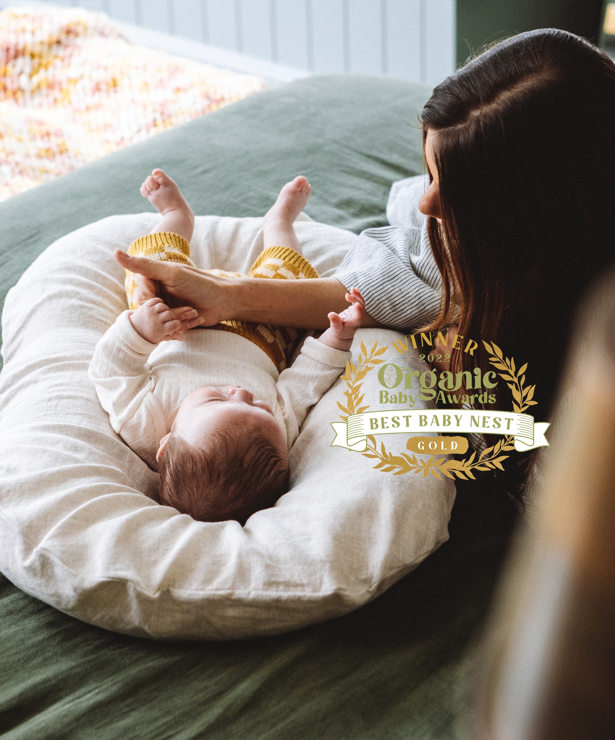 The Original Linen Baby Lounger | Bubba Cloud®