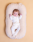 Baby Lounger (Cover Only airLUXE) Cinnamon Stripe Linen