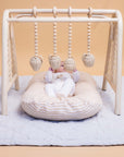 Bubba Cloud Organic Baby Lounger Cinnamon Stripe Linen