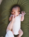 Bubba Cloud Organic Baby Lounger Forest Green Linen