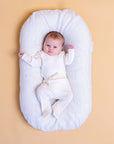 Bubba Cloud Organic Baby Lounger Pinstripe Linen