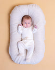 Bubba Cloud Organic Baby Lounger Sand Dune Linen