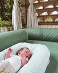Bubba Cloud Organic Baby Lounger Spearmint Linen