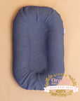 Bubba Cloud Organic Baby Lounger Stormy Skies Linen
