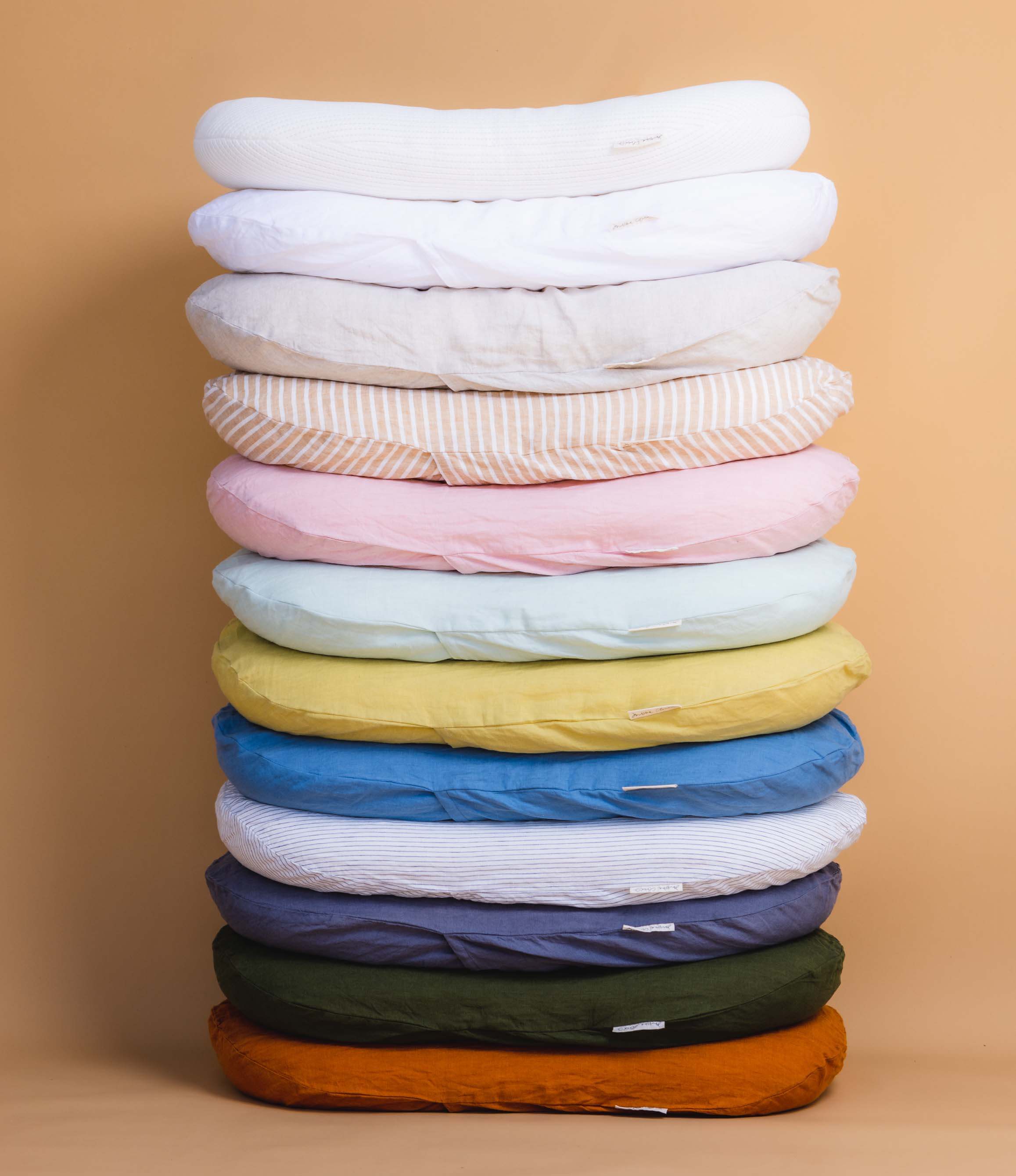Bubba Cloud Organic Baby Lounger Pinstripe Linen