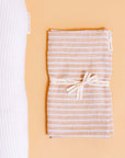 Bubba Cloud Organic Baby Lounger Cinnamon Stripe Linen
