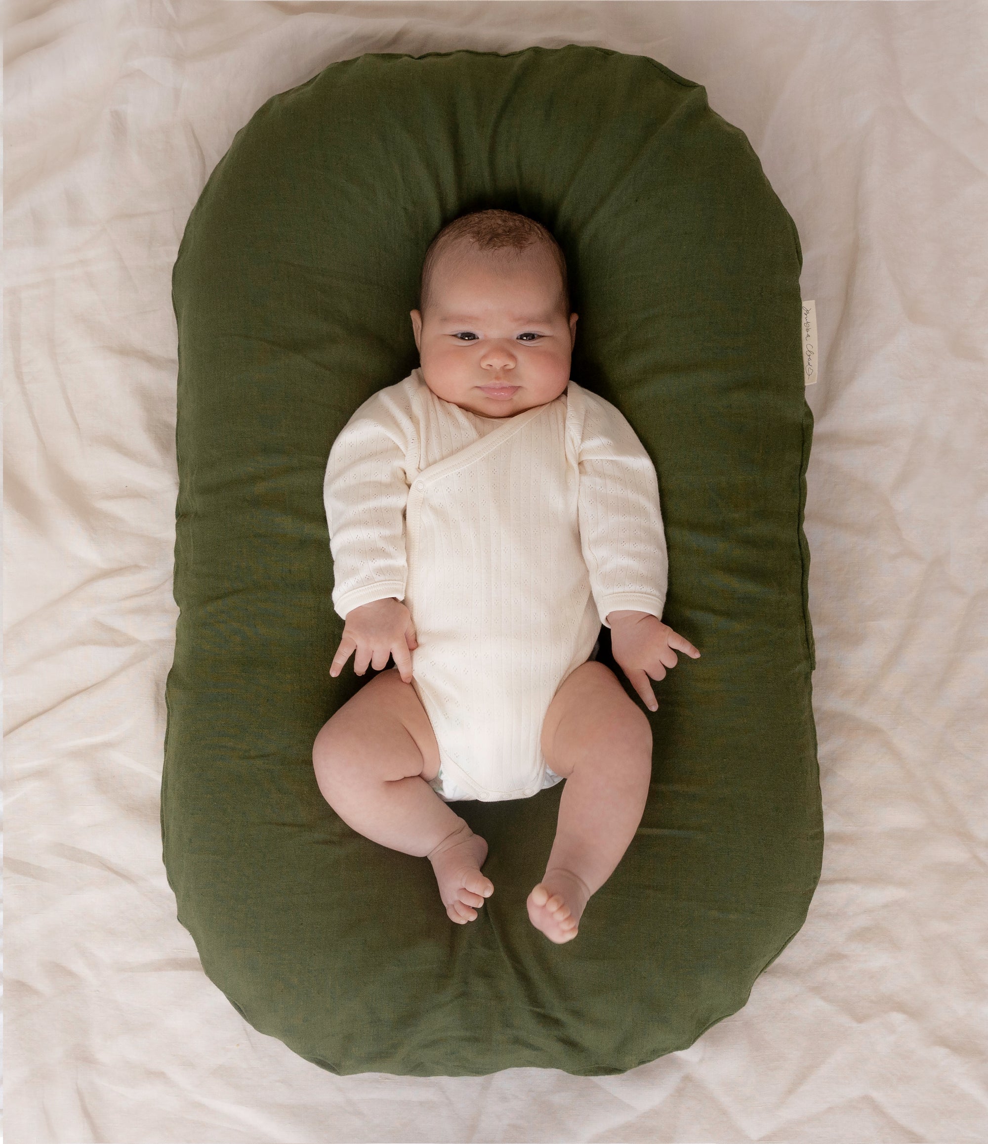Bubba Cloud Forest Green Baby Lounger 