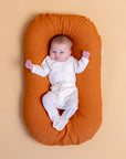 Bubba Cloud Organic Baby Lounger Orange Earth Linen