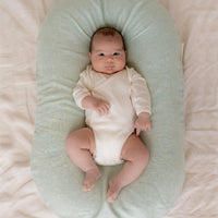 Bubba Cloud Organic Baby Lounger Spearmint Linen