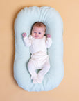 Bubba Cloud Organic Baby Lounger Spearmint Linen